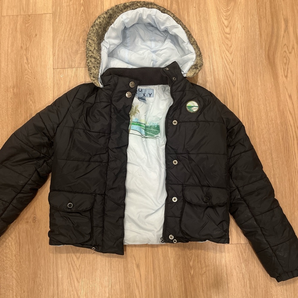 Roxy faux fur puffer jacket